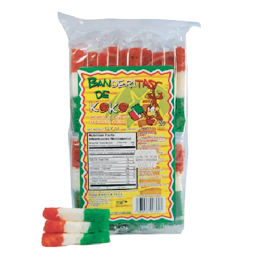 Banderitas de Koko medium bag with tri-color coconut candy pieces