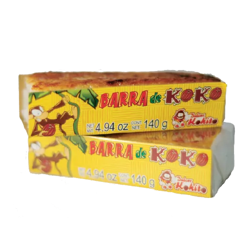 Barra de Koko coconut bars 140g, two stacked