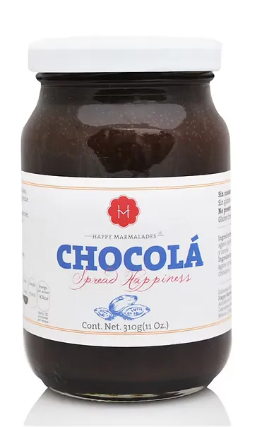 Chocola chocolate spread 310g jar, front label