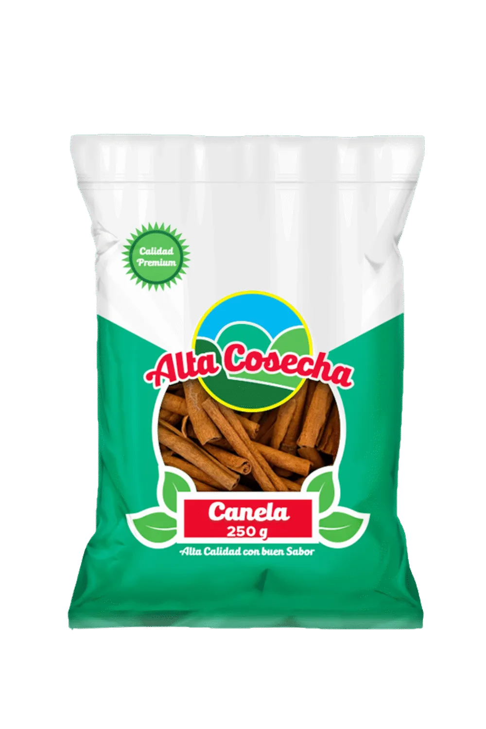 Alta Cosecha cinnamon sticks 250g bag product render