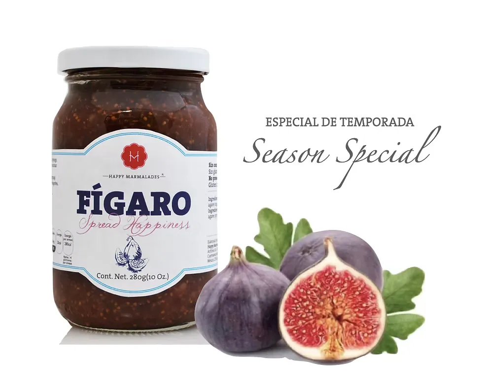 Figaro seasonal fig spread jar with fresh halved figs