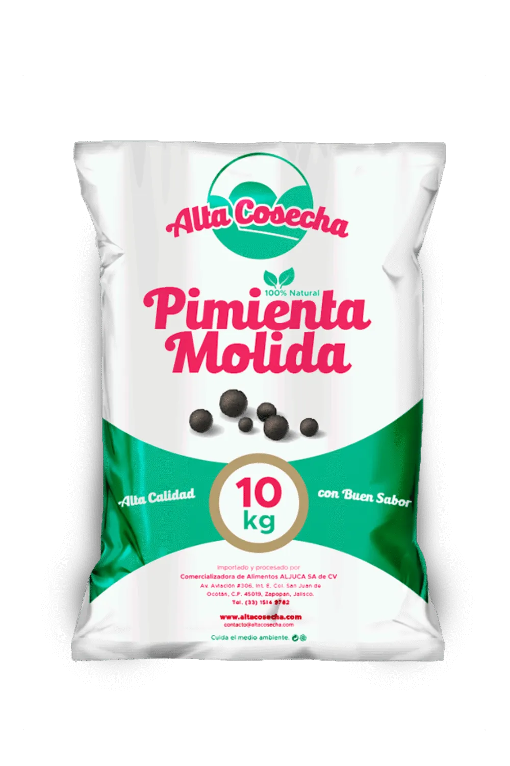 Alta Cosecha ground pepper 10kg bag product render