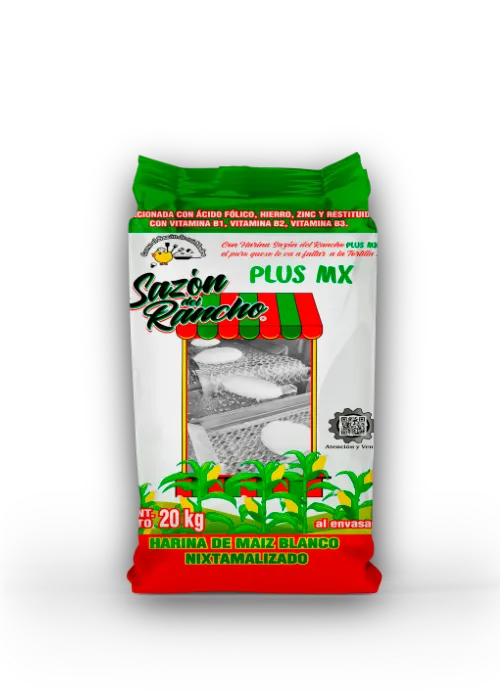 Sazón del Rancho Plus MX nixtamalized white corn flour, 20kg