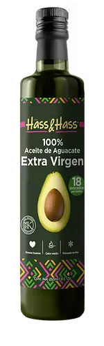 Hass & Hass 100% Extra Virgin Avocado Oil bottle