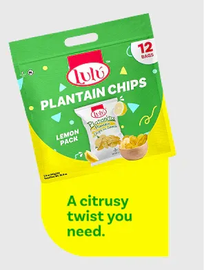 LuLu Lemon Chips 12-pack bag back showing nutritional info