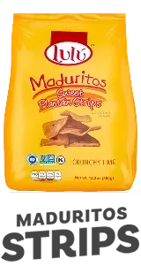 LuLu Maduritos Strips product bag on dark background