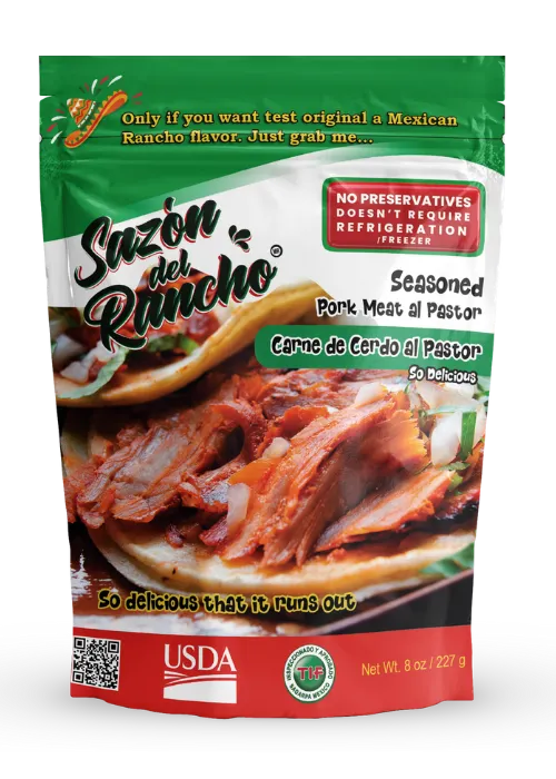 Sazón del Rancho Seasoned Pork al Pastor pouch, 8oz