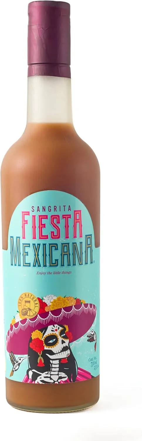 Sangrita 750ml bottle front label on white background